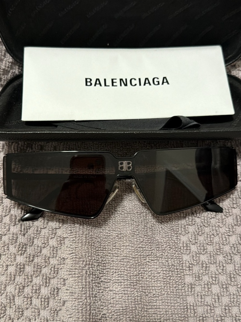 Balenciaga shield 2.0 rectangle sunglasses